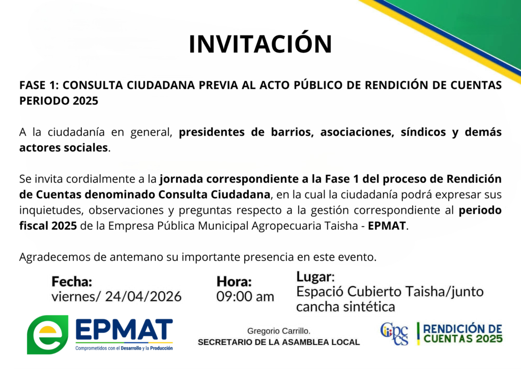 invitacion rendicion de cuentas